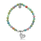 HELP by TJ Baby Feet Charm with Pastel Jade Charity Bracelet