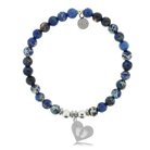 HELP by TJ Baby Feet Charm with Royal Blue Jasper Charity Bracelet