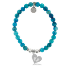 HELP by TJ Baby Feet Charm with Tropical Blue Agate Charity Bracelet