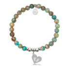 HELP by TJ Baby Feet Charm with Turquoise Jasper Charity Bracelet