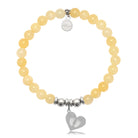 HELP by TJ Baby Feet Charm with Yellow Jade Charity Bracelet