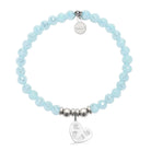 HELP by TJ Baby Love Charm with Aqua Crystal Charity Bracelet