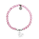 HELP by TJ Baby Love Charm with Pink Cats Eye Charity Bracelet
