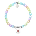 HELP by TJ Baseball Charm with Multi Selenite Charity Bracelet