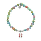 HELP by TJ Baseball Charm with Pastel Magnesite Charity Bracelet