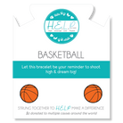 HELP by TJ Basketball Charm with Blue Selenite Charity Bracelet