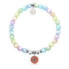 HELP by TJ Basketball Charm with Multi Selenite Charity Bracelet