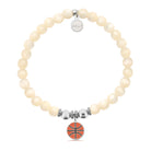 HELP by TJ Basketball Charm with Natural Selenite Charity Bracelet