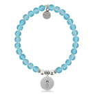 HELP by TJ Bee Charm with Blue Glass Shimmer Charity Bracelet