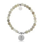 HELP by TJ Bee Charm with Grey Stripe Agate Charity Bracelet