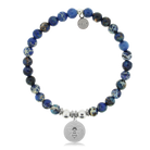 HELP by TJ Bee Charm with Royal Blue Jasper Charity Bracelet