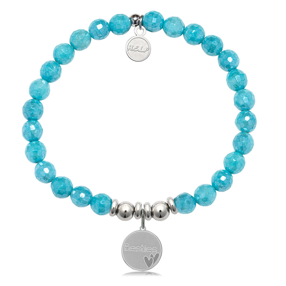HELP by TJ Bestie Charm with Blue Amazonite Charity Bracelet