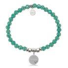 HELP by TJ Bestie Charm with Green Crystal Charity Bracelet