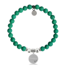 HELP by TJ Bestie Charm with Green Howlite Charity Bracelet