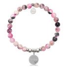 HELP by TJ Bestie Charm with Pink Zebra Jade Charity Bracelet