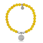 HELP by TJ Bestie Charm with Yellow Agate Charity Bracelet