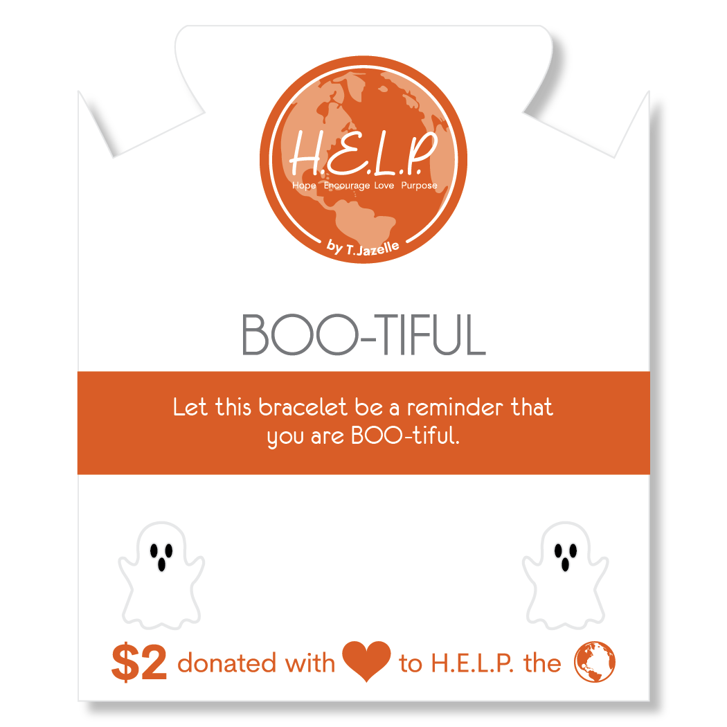HELP by TJ BOO-tiful Charm Onyx & Moonstone Charity Bracelet