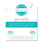 HELP by TJ Boy Mom Charm with Aqua Cats Eye Charity Bracelet