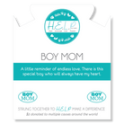 HELP by TJ Boy Mom Charm with Cherry Jade Charity Bracelet