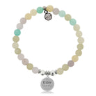 HELP by TJ Boy Mom Charm with Green Yellow Jade Charity Bracelet