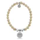 HELP by TJ Boy Mom Charm with Riverstone Beads Charity Bracelet