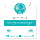 HELP by TJ Boy Mom Charm with Turquoise Jasper Charity Bracelet