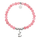 HELP by TJ Bunny Charm with Cherry Jade Charity Bracelet