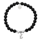 HELP by TJ Bunny Charm with Lava Rock Charity Bracelet