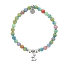 HELP by TJ Bunny Charm with Pastel Magnesite Charity Bracelet