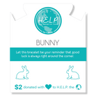 HELP by TJ Bunny Charm with Peppermint Jade Charity Bracelet