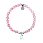 HELP by TJ Bunny Charm with Pink Cats Eye Charity Bracelet