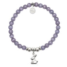 HELP by TJ Bunny Charm with Purple Cats Eye Charity Bracelet