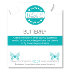 HELP by TJ Butterfly Charm with Blue Selenite Charity Bracelet