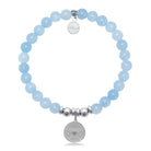 HELP by TJ Butterfly Charm with Light Blue Quartz Charity Bracelet