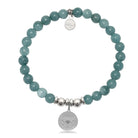 HELP by TJ Butterfly Charm with Mountain Blue Jade Charity Bracelet
