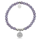HELP by TJ Butterfly Charm with Purple Cats Eye Charity Bracelet