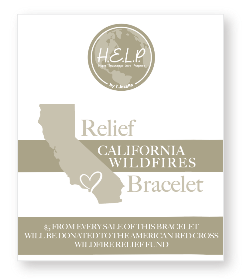 HELP by TJ California Wildfire Relief Bracelet