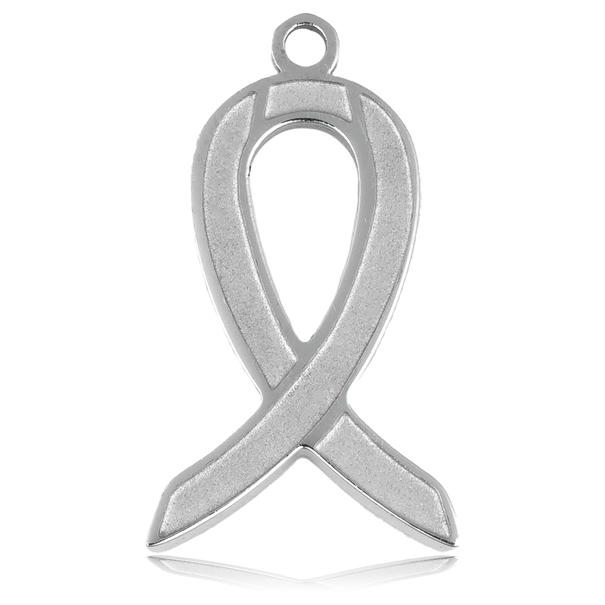 HELP by TJ Cancer Ribbon Charm with Grey Opalescent Charity Bracelet