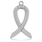 HELP by TJ Cancer Ribbon Charm with Grey Opalescent Charity Bracelet