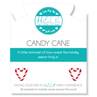 HELP by TJ Candy Cane Charm with Aqua Cats Eye Charity Bracelet