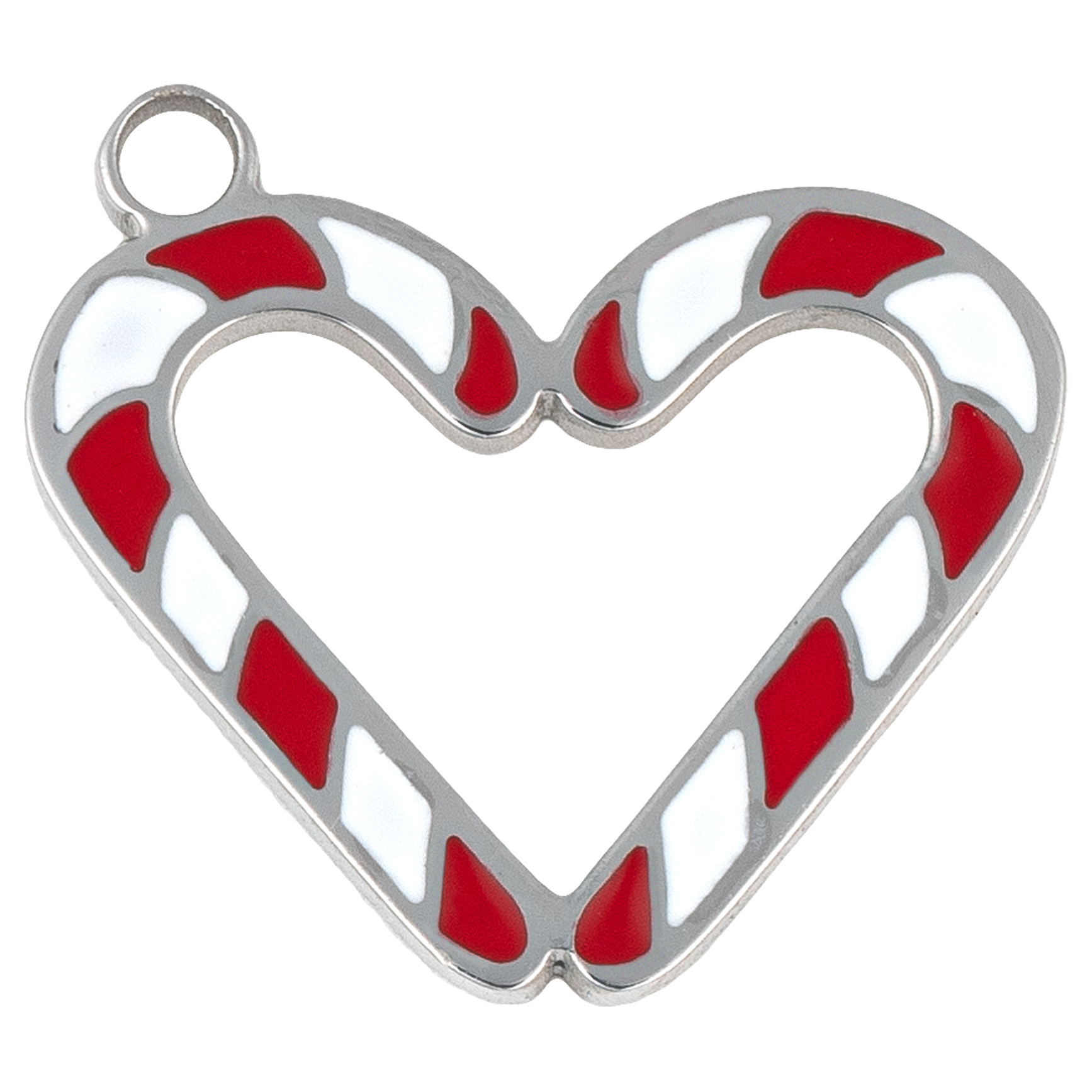 HELP by TJ Candy Cane Charm with Grey Opalescent Charity Bracelet