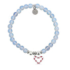 HELP by TJ Candy Cane Charm with Opalite Charity Bracelet