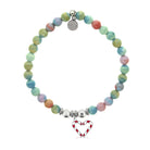 HELP by TJ Candy Cane Charm with Pastel Jade Charity Bracelet