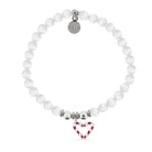 HELP by TJ Candy Cane Charm with White Cats Eye Charity Bracelet