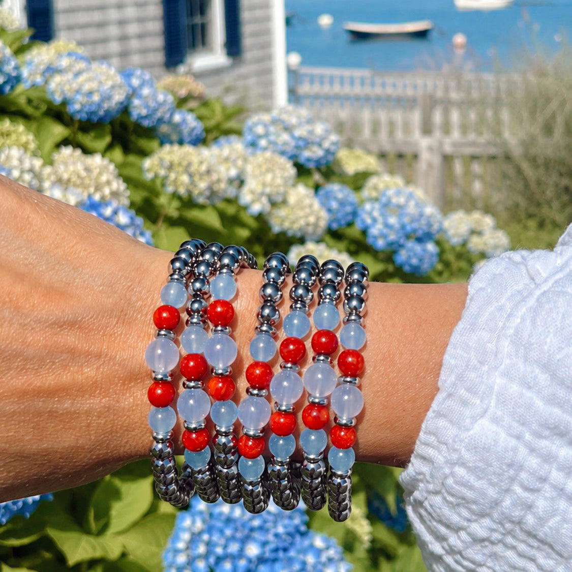HELP by TJ Capeology x H.E.L.P. Ray of Hope Americana Stacker Charity Bracelet