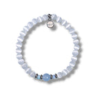 HELP by TJ Capeology x H.E.L.P. Ray of Hope White Cats Eye Stacker Charity Bracelet