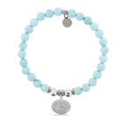 HELP by TJ Cardinal Charm with Larimar Magnesite Charity Bracelet