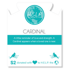 HELP by TJ Cardinal Charm with Light Blue Quartz Charity Bracelet