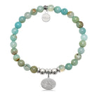 HELP by TJ Cardinal Charm with Multi Amazonite Charity Bracelet