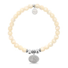 HELP by TJ Cardinal Charm with Natural Selenite Charity Bracelet